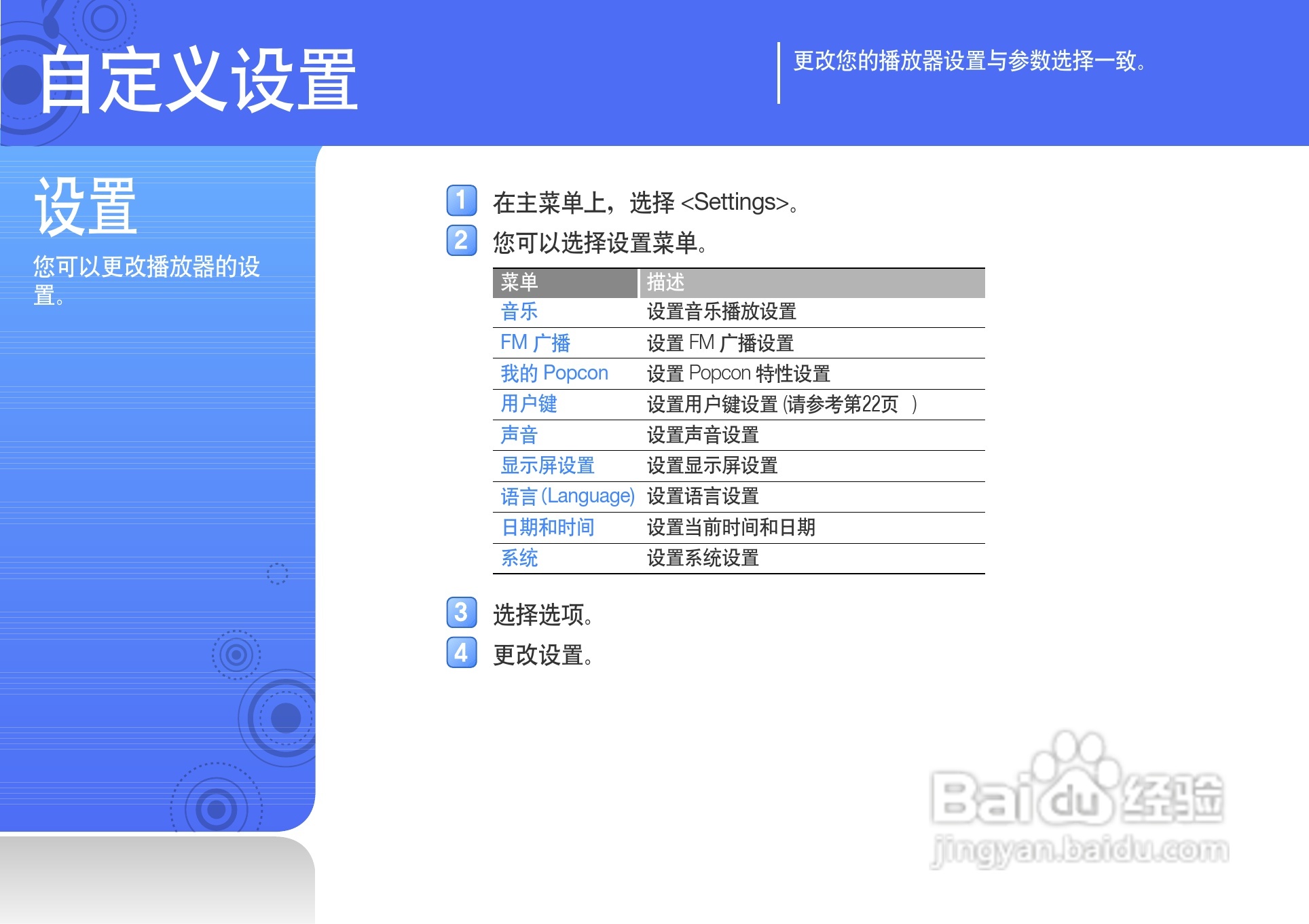 三星YP-U6播放器使用说明书:[4]