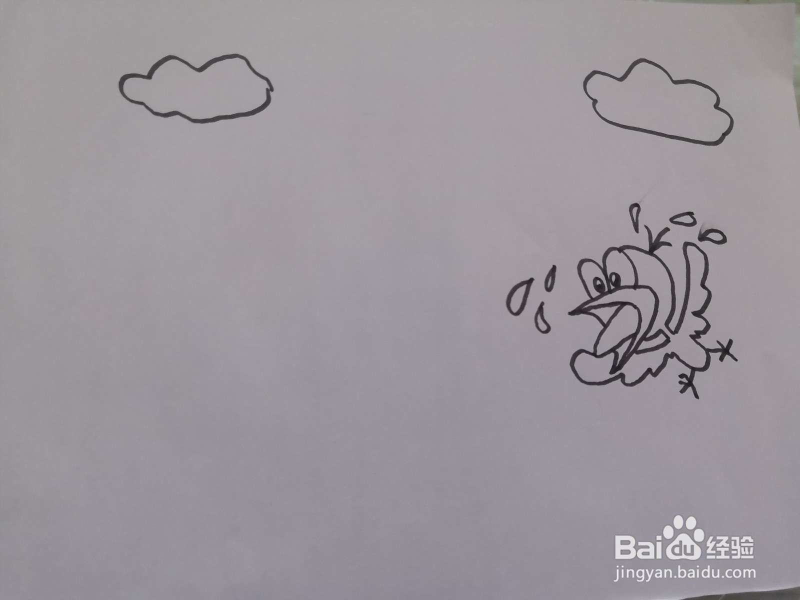 惊弓之鸟简笔画