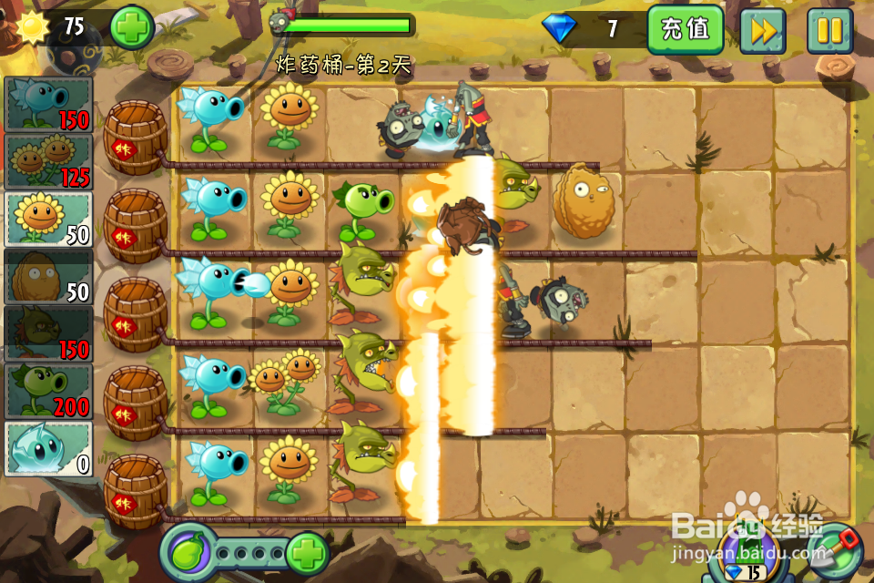 植物大战僵尸2:功夫世界—炸药桶第2天