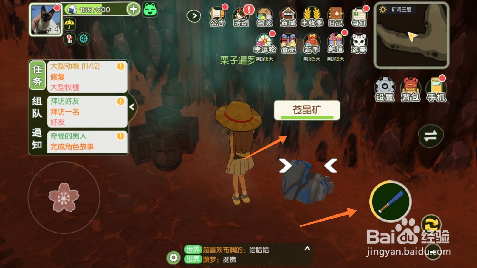 小森生活中如何查看苍晶矿类型