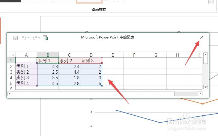 ppt如何制作带标记的堆积折线图