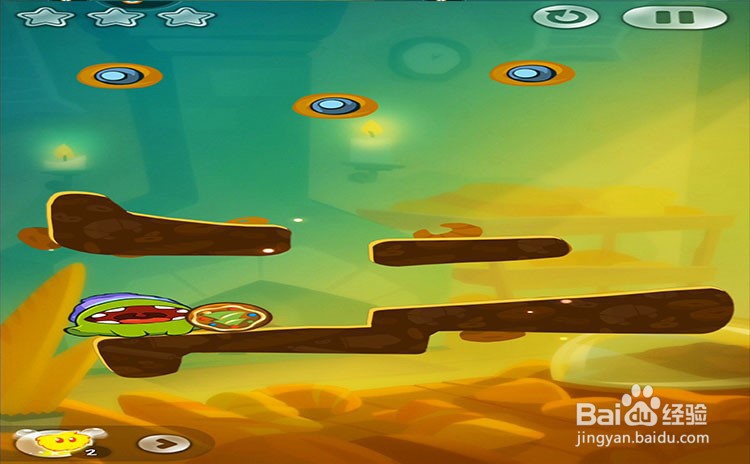 手机游戏割绳子2关卡7-1、关卡7-2三星攻略