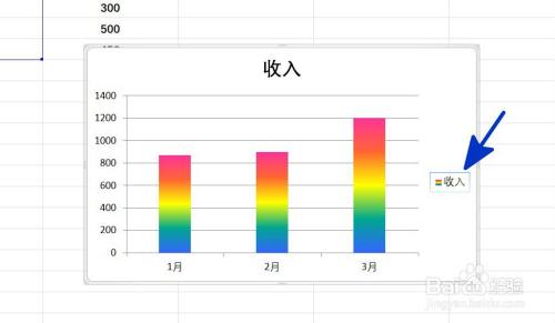 EXCEL中如何给图表图例添加渐变边框
