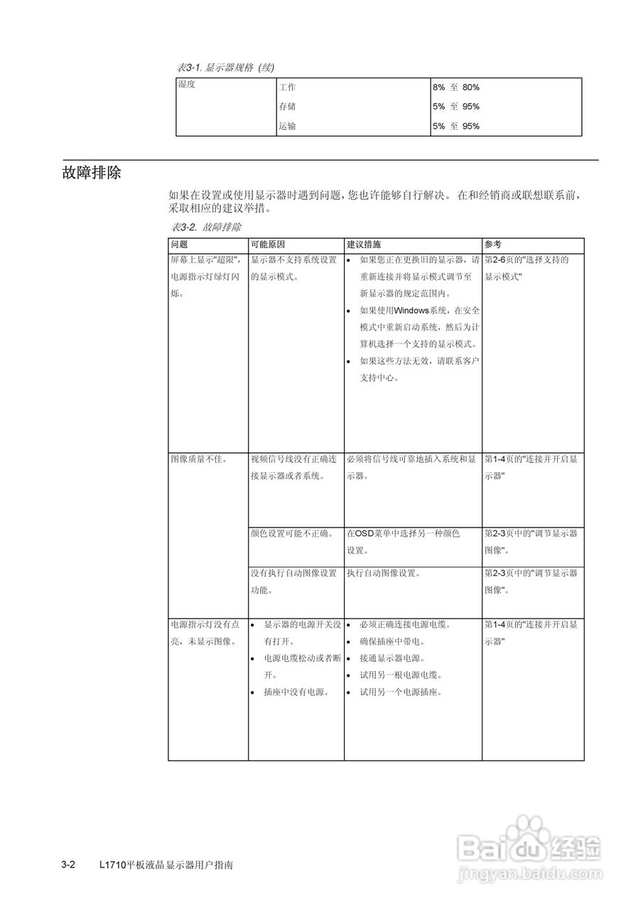联想L1710D液晶显示器使用说明书:[3]