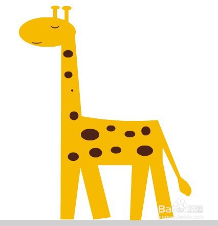 flash如何绘制卡通长颈鹿的教程