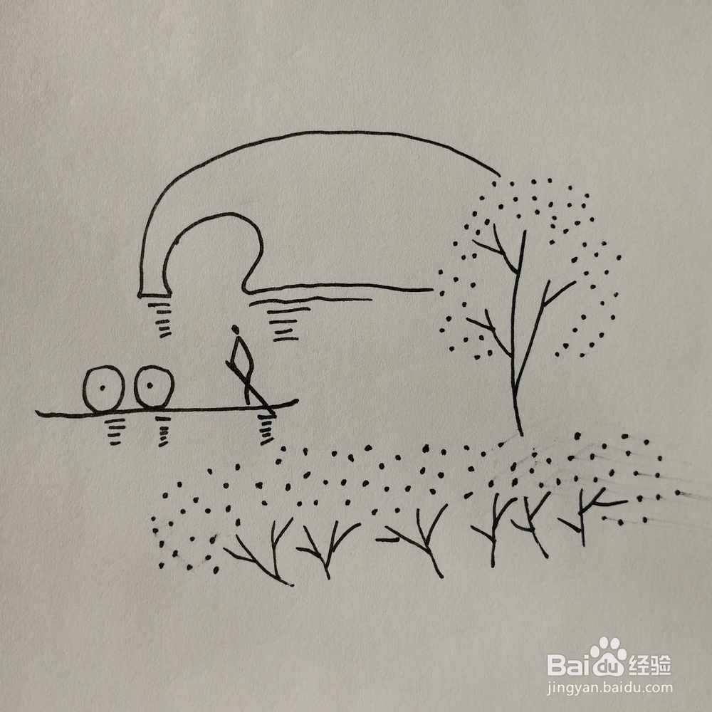 如何绘画桂林象鼻山简笔画？