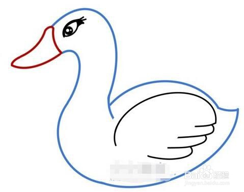伴儿成长简笔画系列-怎样画白天鹅简笔画