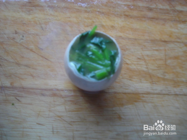 菠菜鸡蛋盅的做法