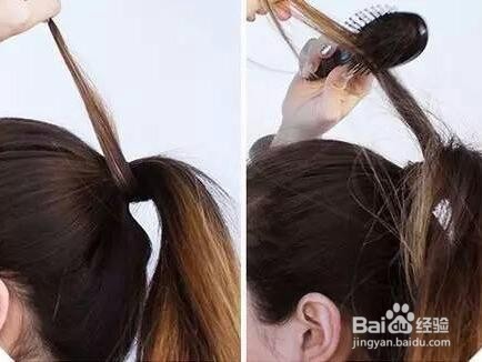 发量少怎么扎马尾图解