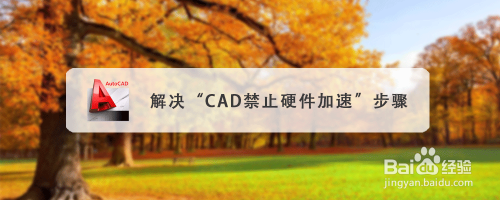 解决“CAD禁止硬件加速”步骤
