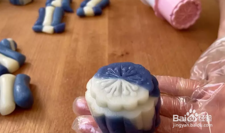 青花瓷冰皮月饼～免蒸免烤