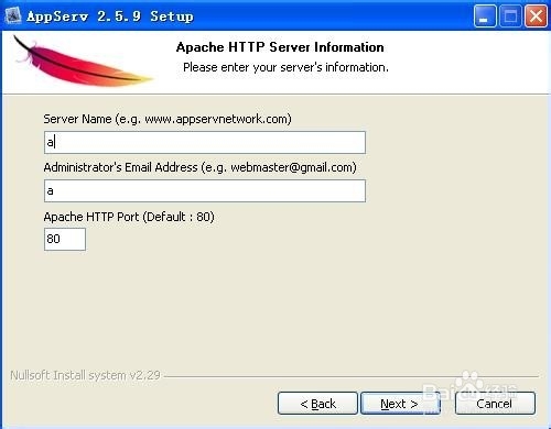 Apache+Mysql+PHP AppServ安装配置