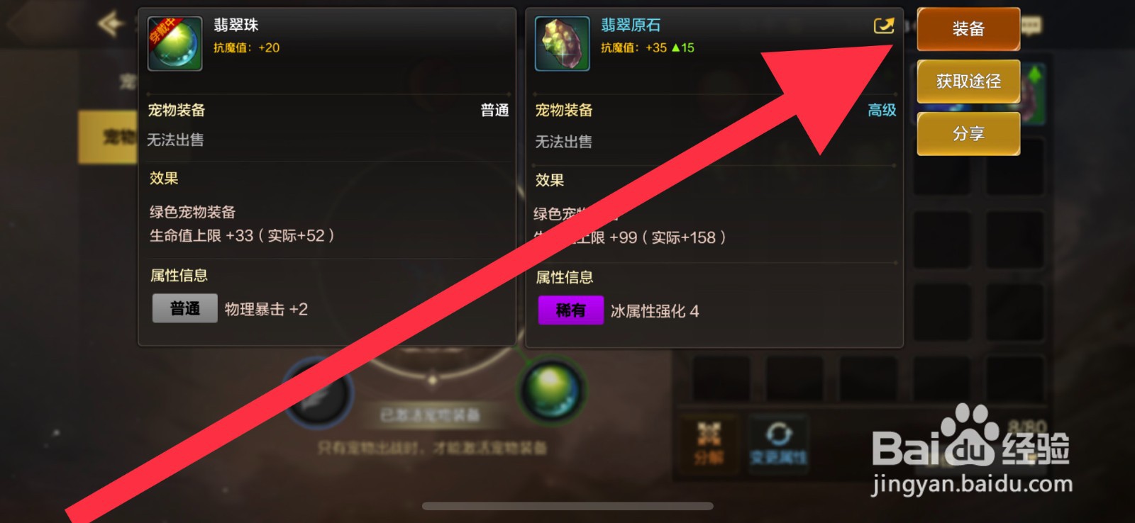 DNF手游怎么佩戴宠物装备