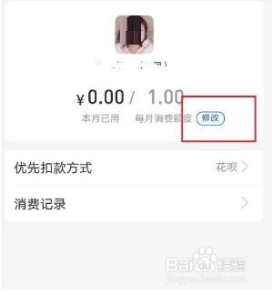 支付宝亲情卡修改额度的操作