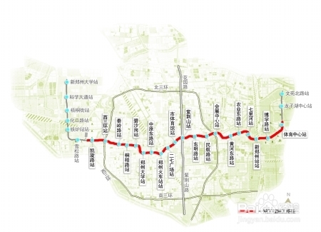 郑州1号线地铁站线路图片