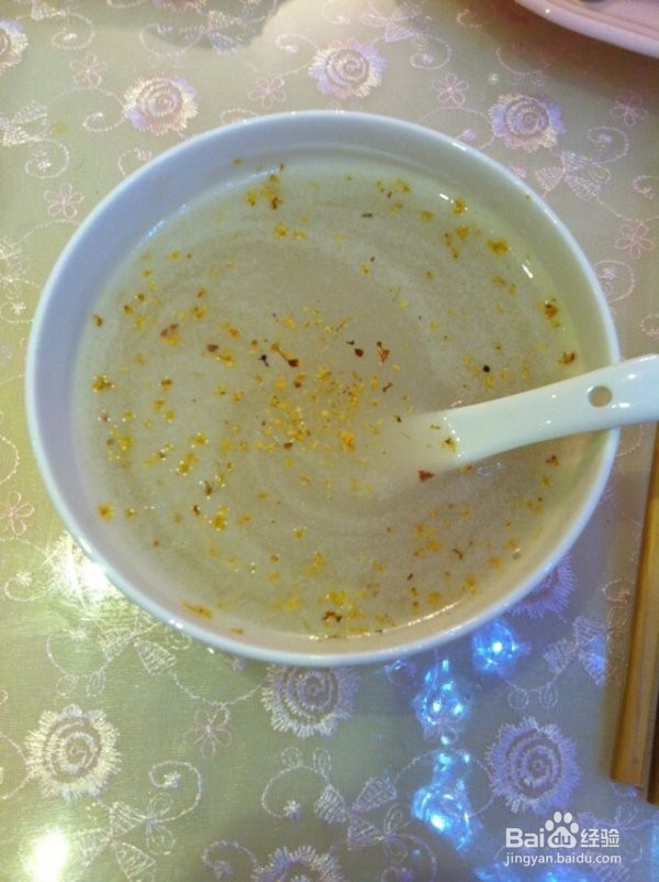 如何制作桂花牛奶莲藕羹