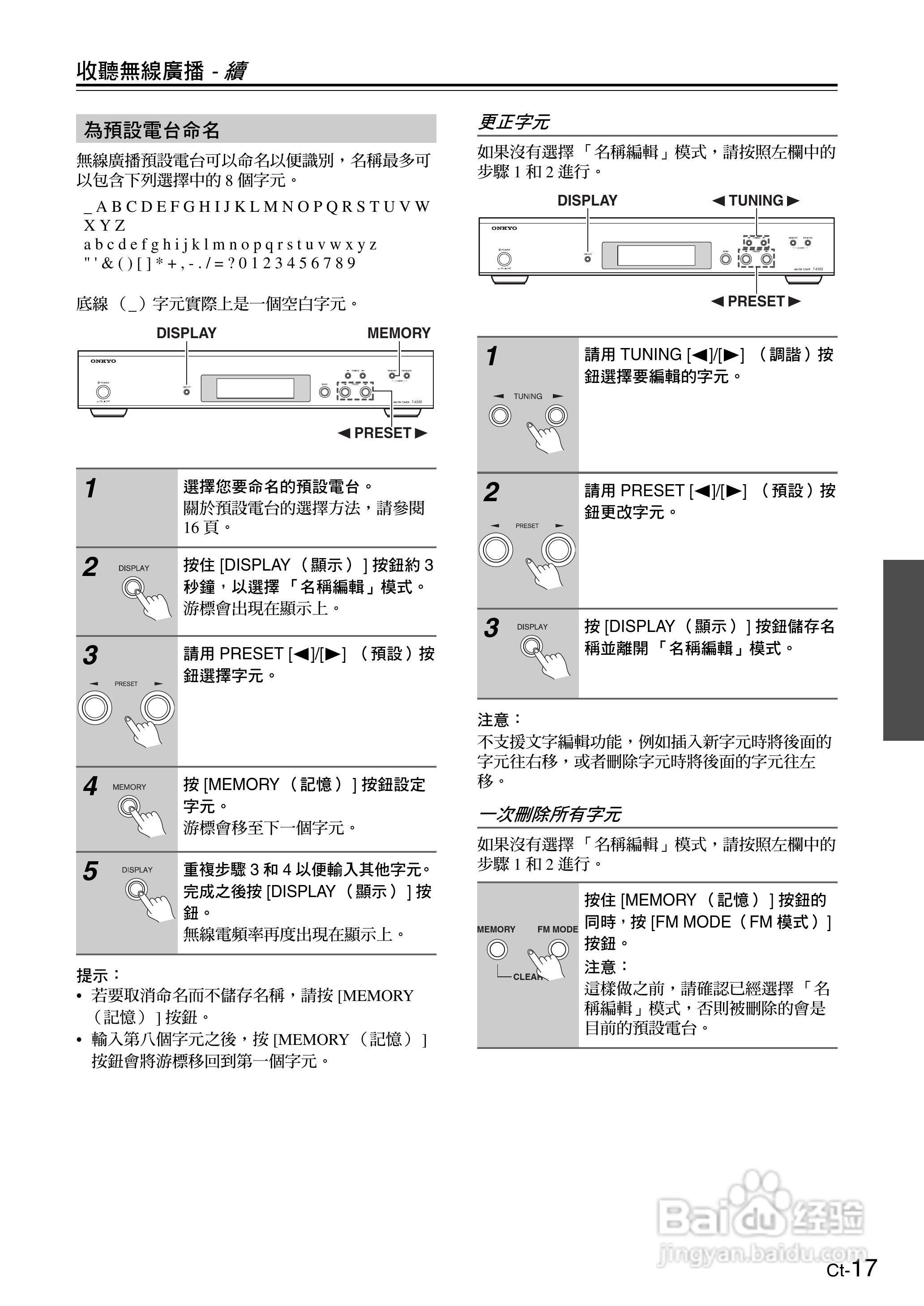 ONKYO AM/FM调谐器T-4355使用手册:[2]