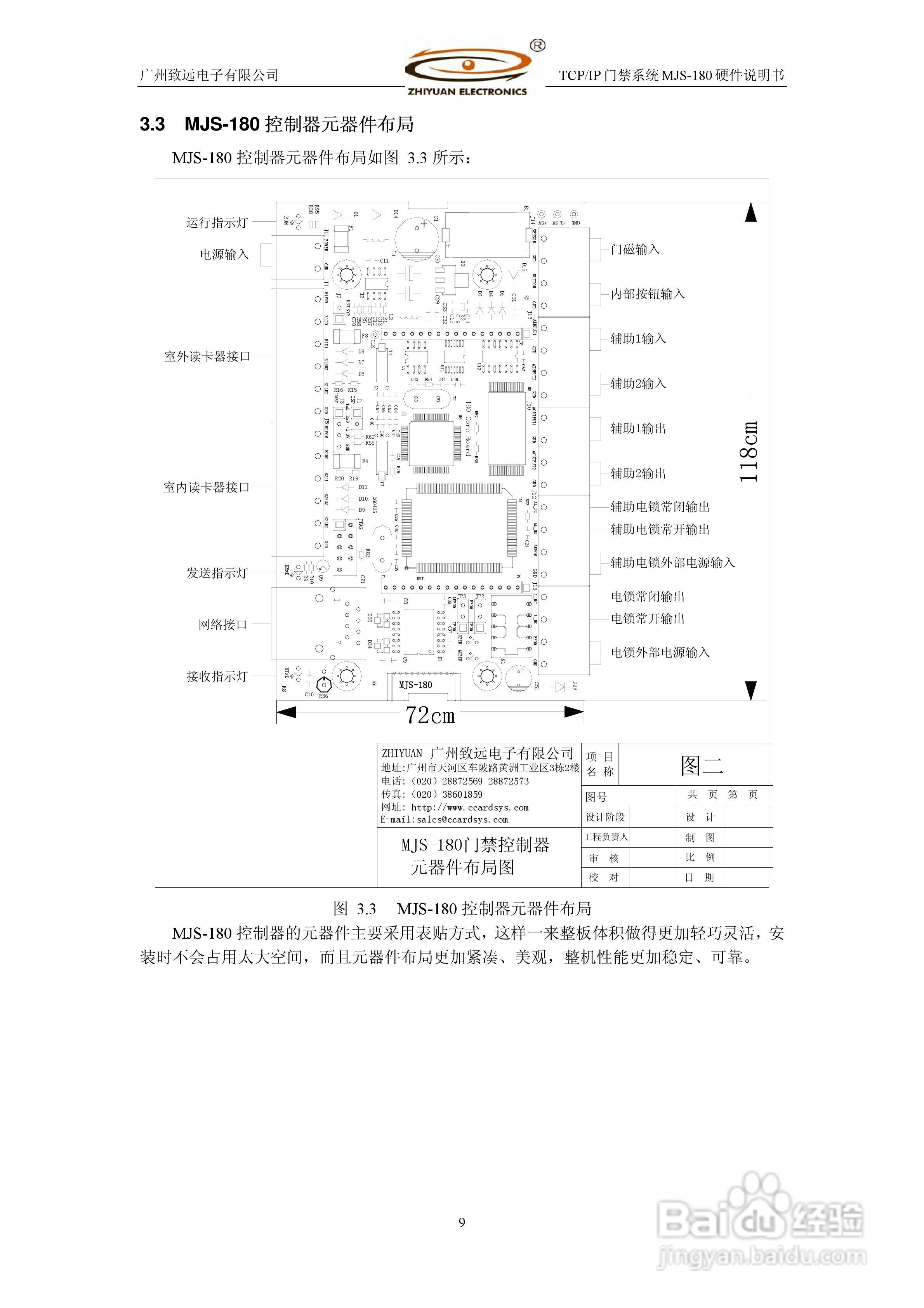 MJS-180 TCP IP门禁控制系统硬件使用说明书:[2]