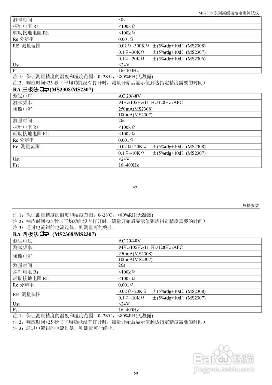 华仪MS2308地电阻测试仪使用说明书:[3]