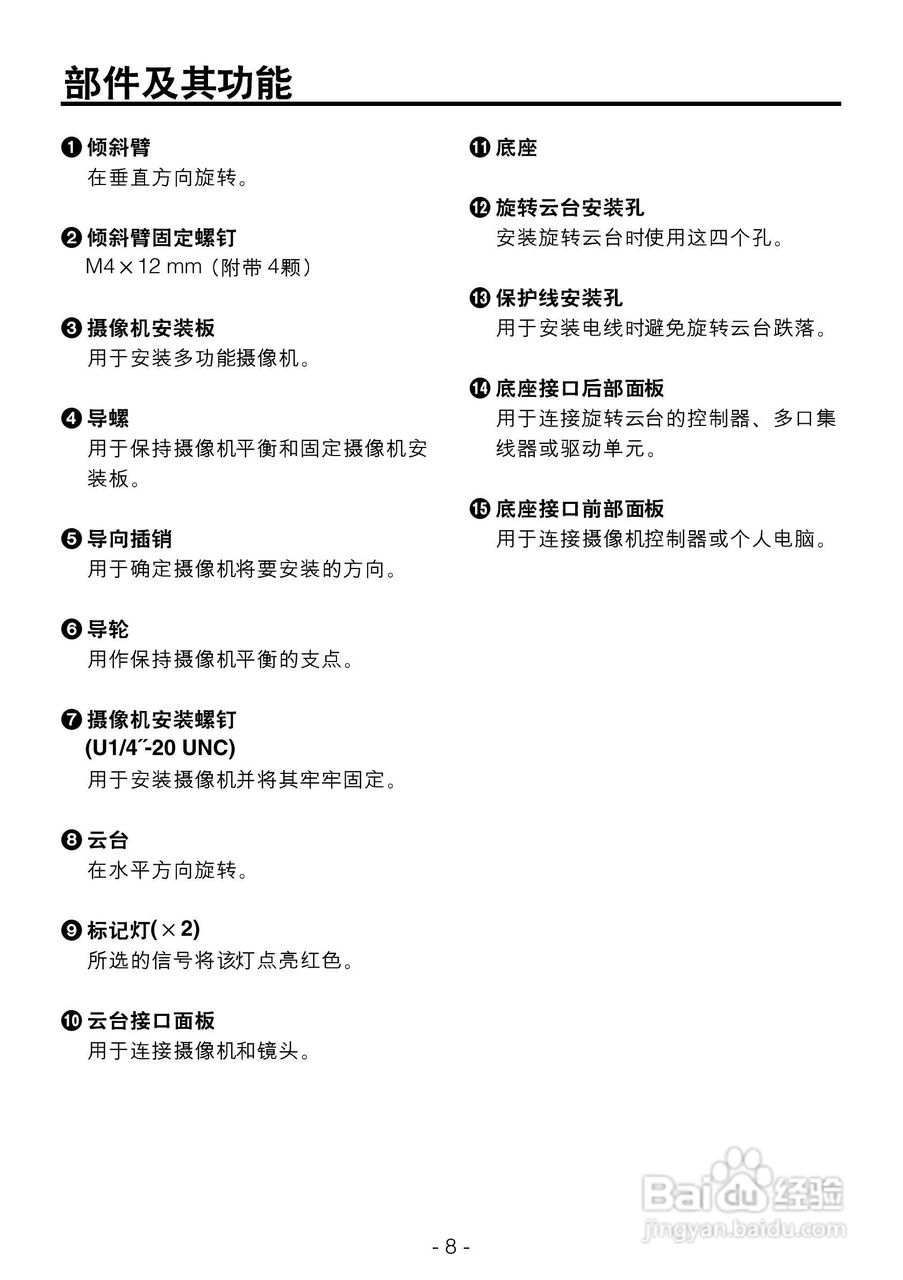 松下AW-PH360L室内旋转云台操作手册:[1]