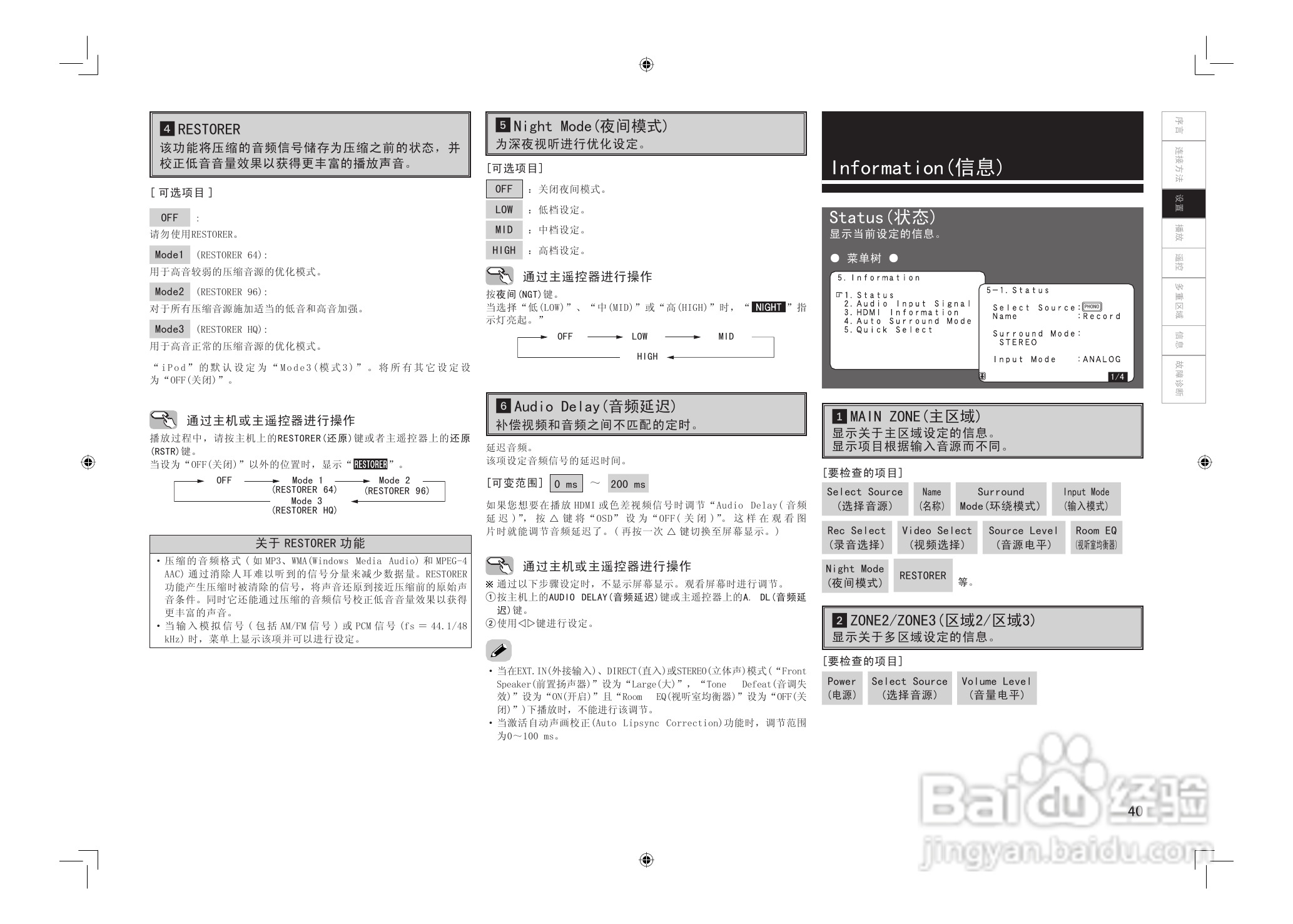 DENON AVC-2808环绕音效扩大机说明书:[3]