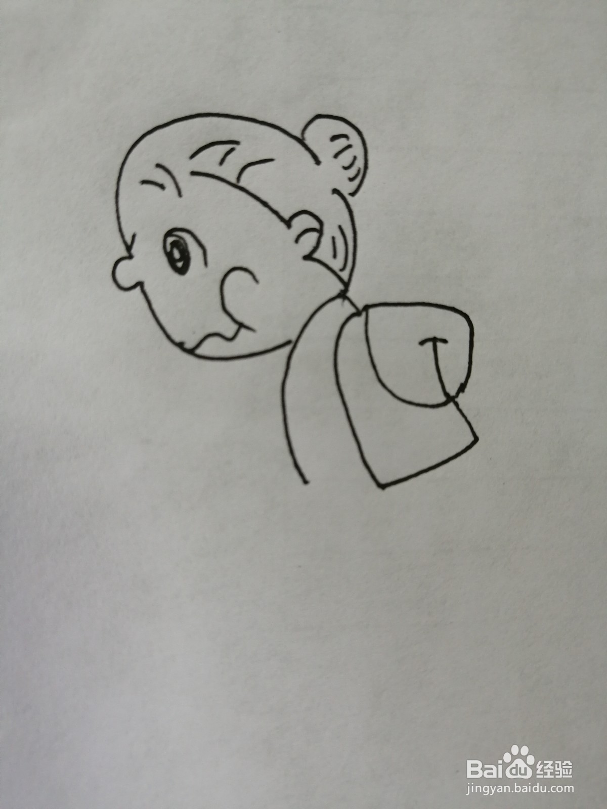 简笔画老奶奶怎么画