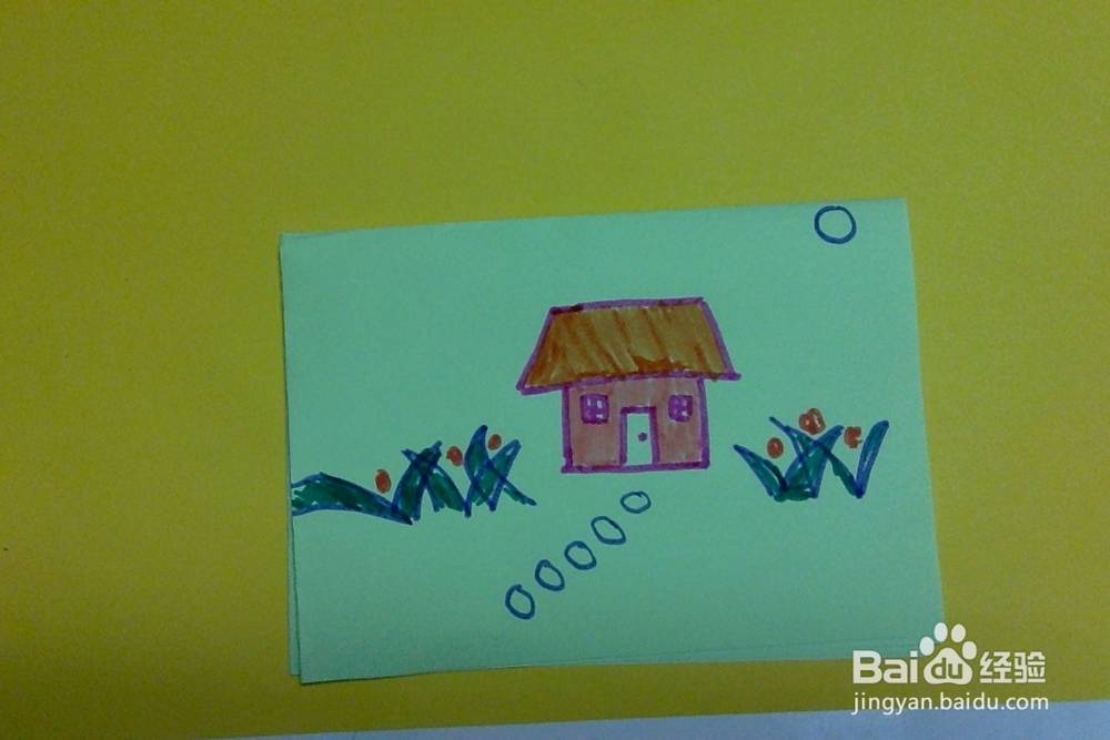 简笔画怎样画瓦房子画法儿童启蒙学画正面小房子