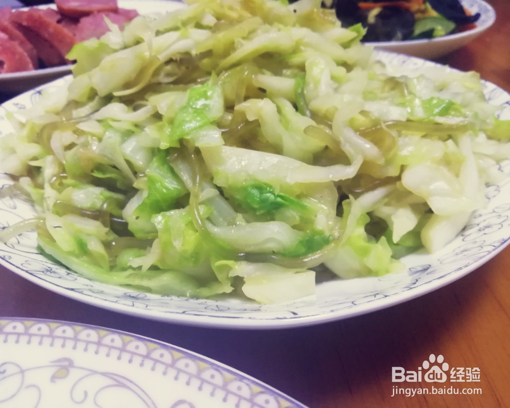 新手适合做的包菜炒粉