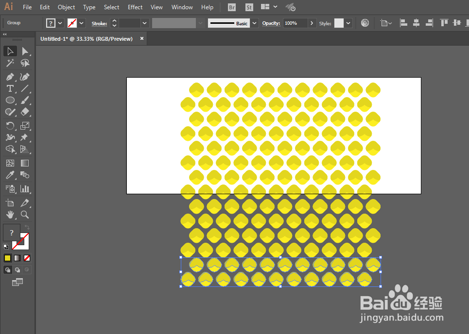 如何用ILLUSTRATOR绘制菠萝图案