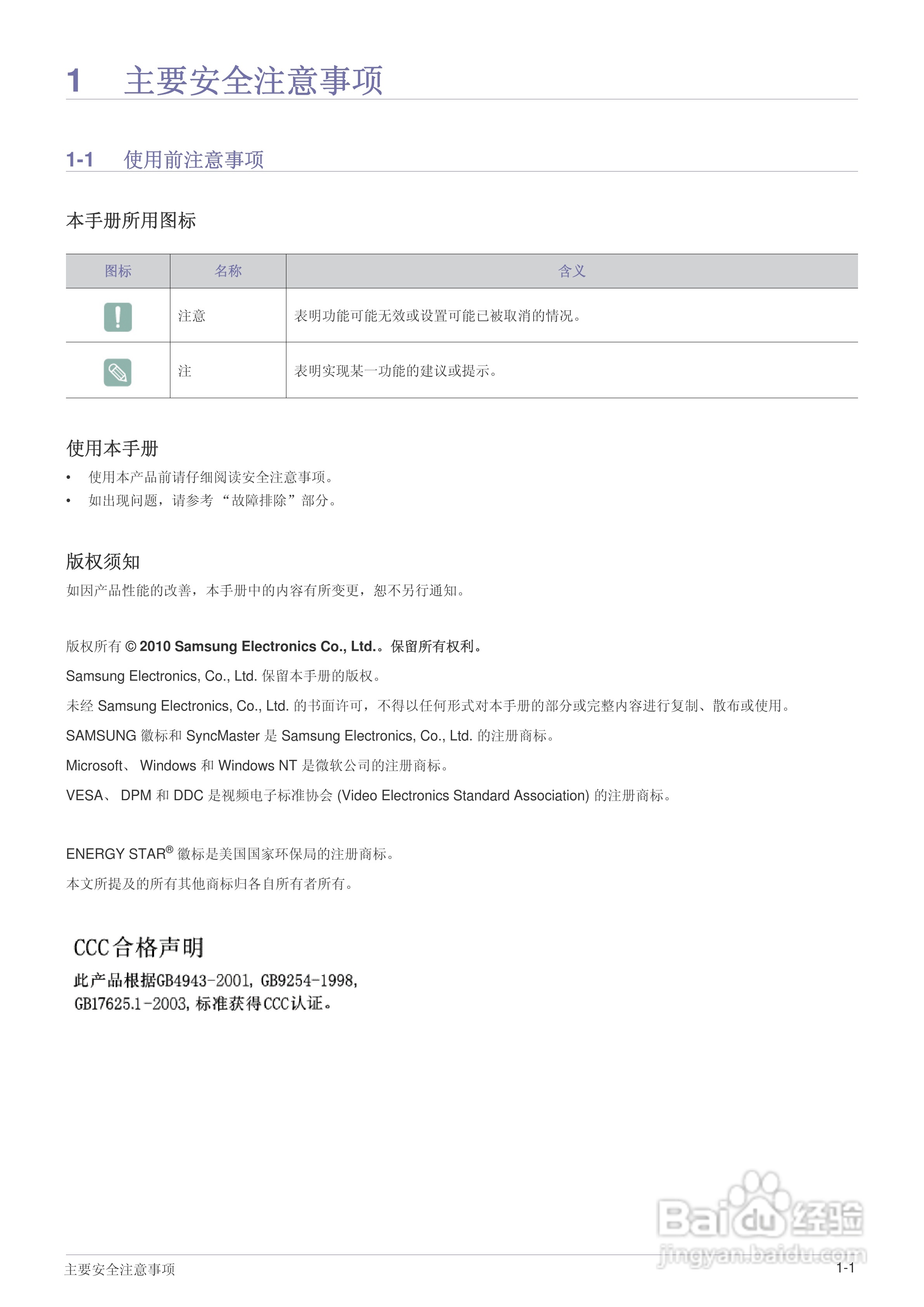 三星2333TN液晶显示器使用说明书:[1]
