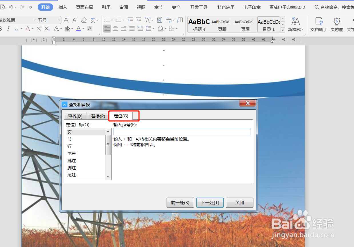 在WPS中如何快速跳转到指定页面