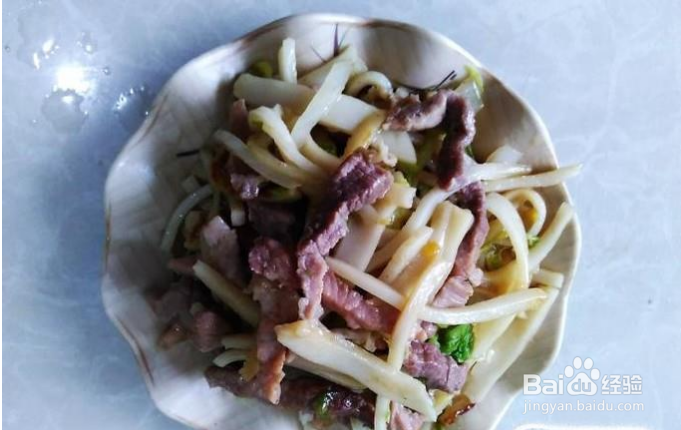 肉丝炒粉利的做法