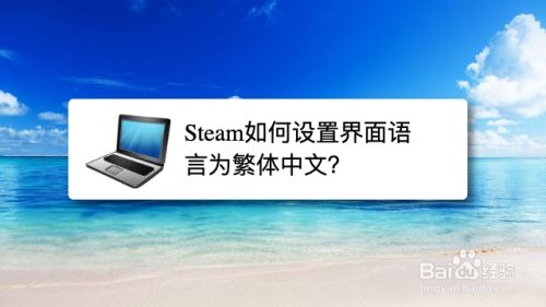 Steam如何设置界面语言为繁体中文 百度经验