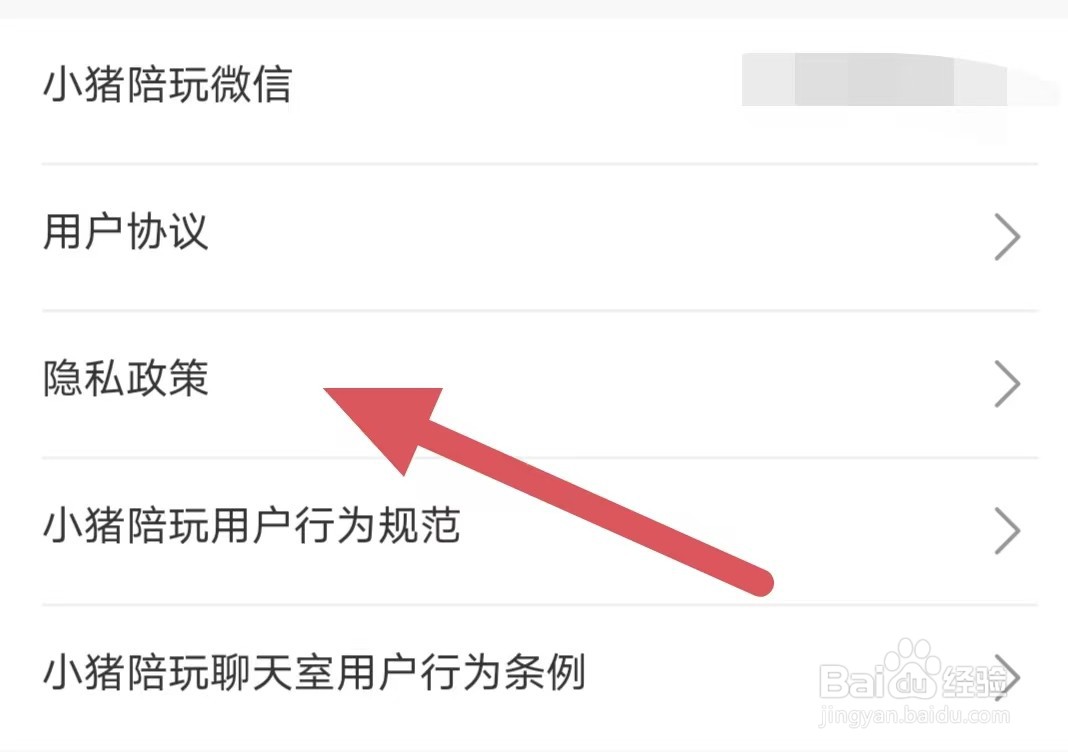 小猪陪玩如何查看隐私政策
