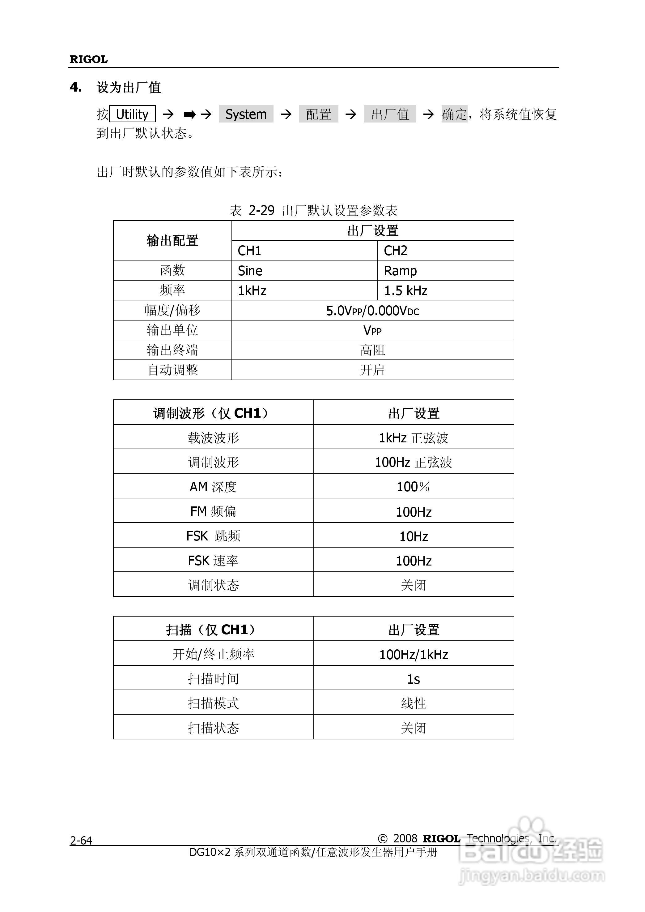 DG1012函数/任意波形发生器使用说明书:[9]