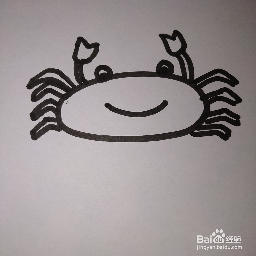 螃蟹的简笔画技法（二）
