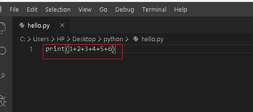 python输出1+2+3+4+5+6