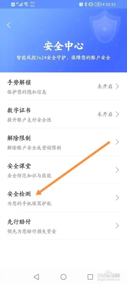 翼支付软件在哪里进行安全检测