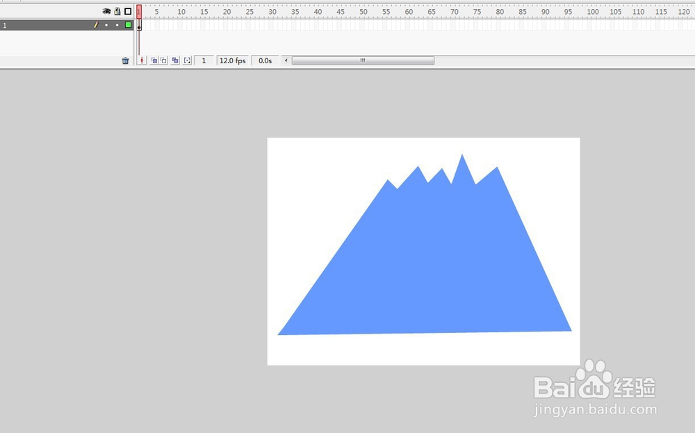 flash绘制雪山的教程