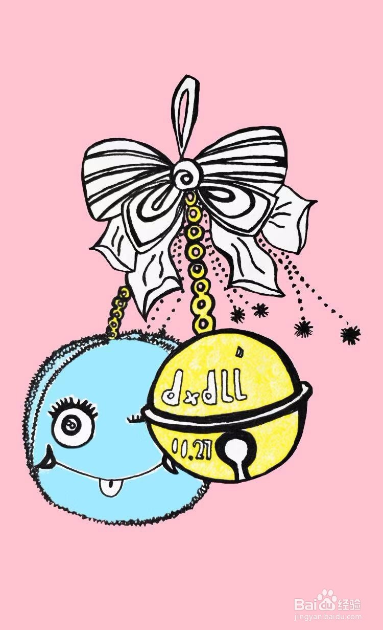 茉莉蜡笔手绘之挂饰