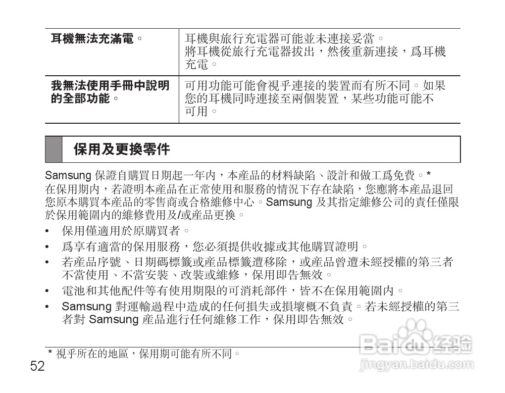 三星HS3000蓝牙耳机使用说明书:[6]