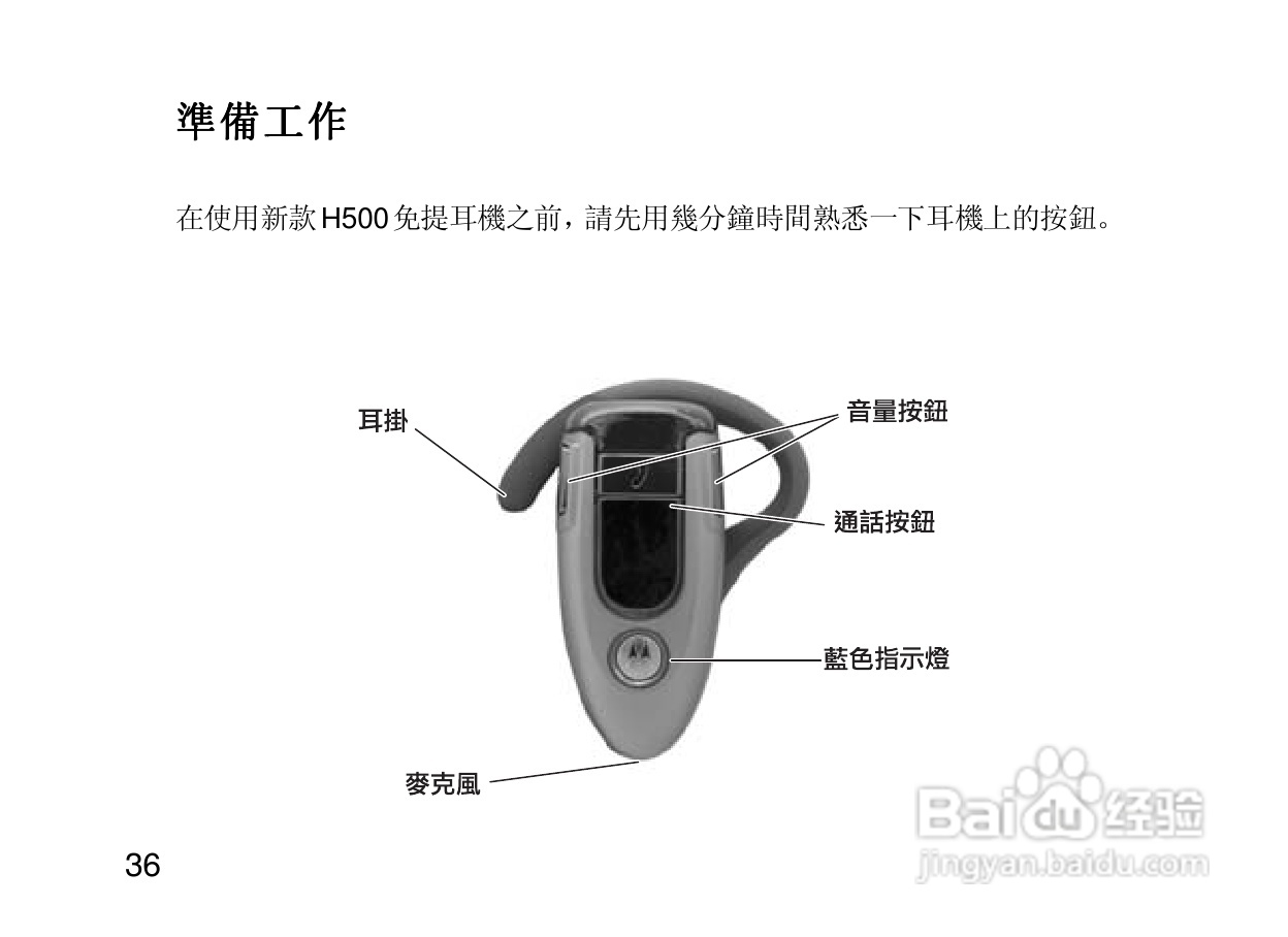 摩托罗拉H500蓝牙耳机使用说明书:[5]