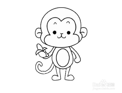 一步一步教我画小猴子图片