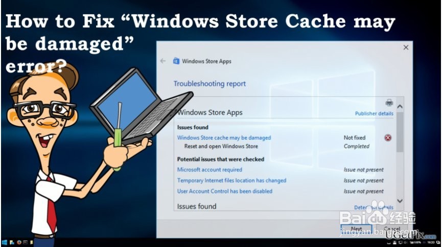 如何修复“Windows Store Cache可能已损坏”?
