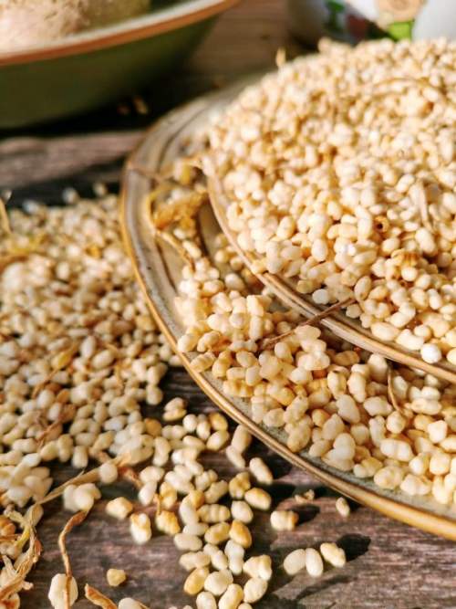 祛湿炒姜米,泡茶煮粥都ok