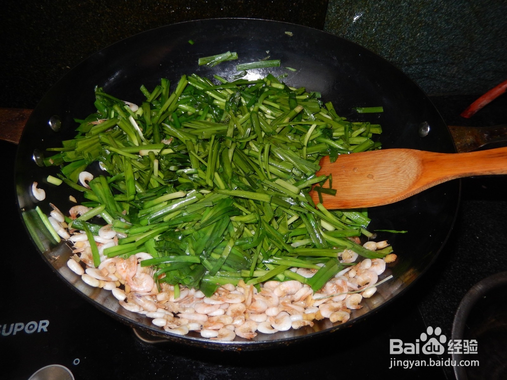 怎么韭菜炒白米虾？