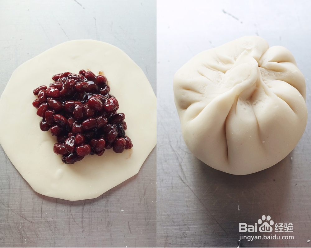 又酥又香的奶红豆馒头卷