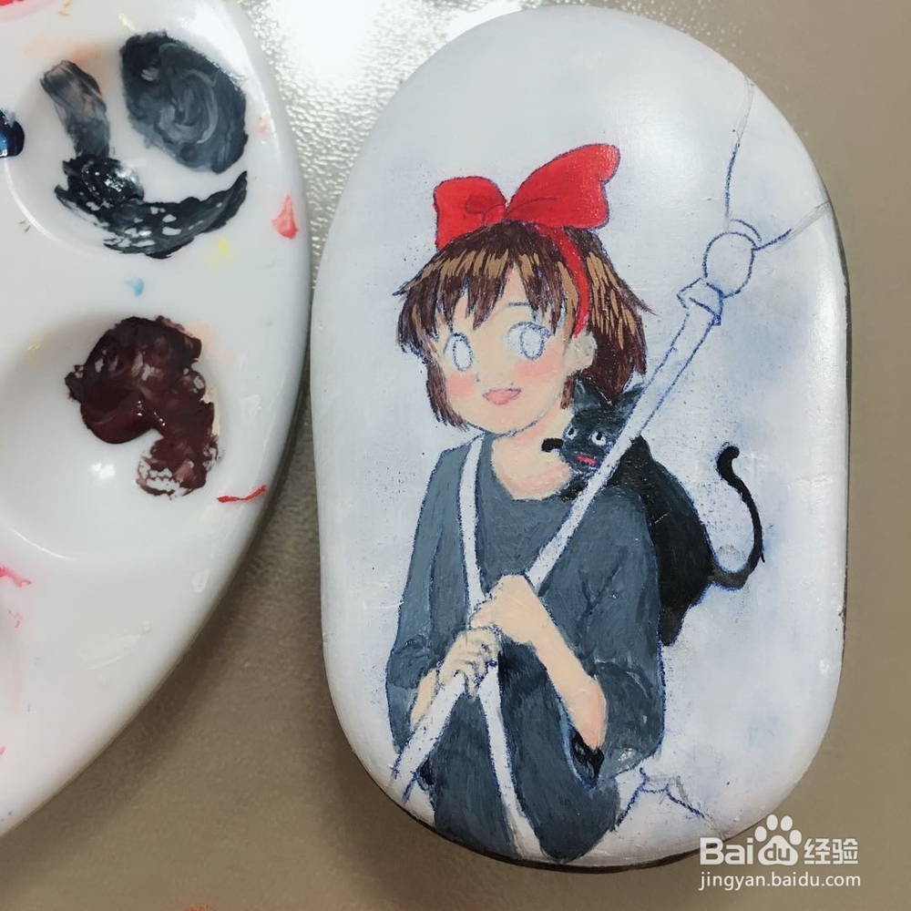 怎么画石头画魔女宅急便