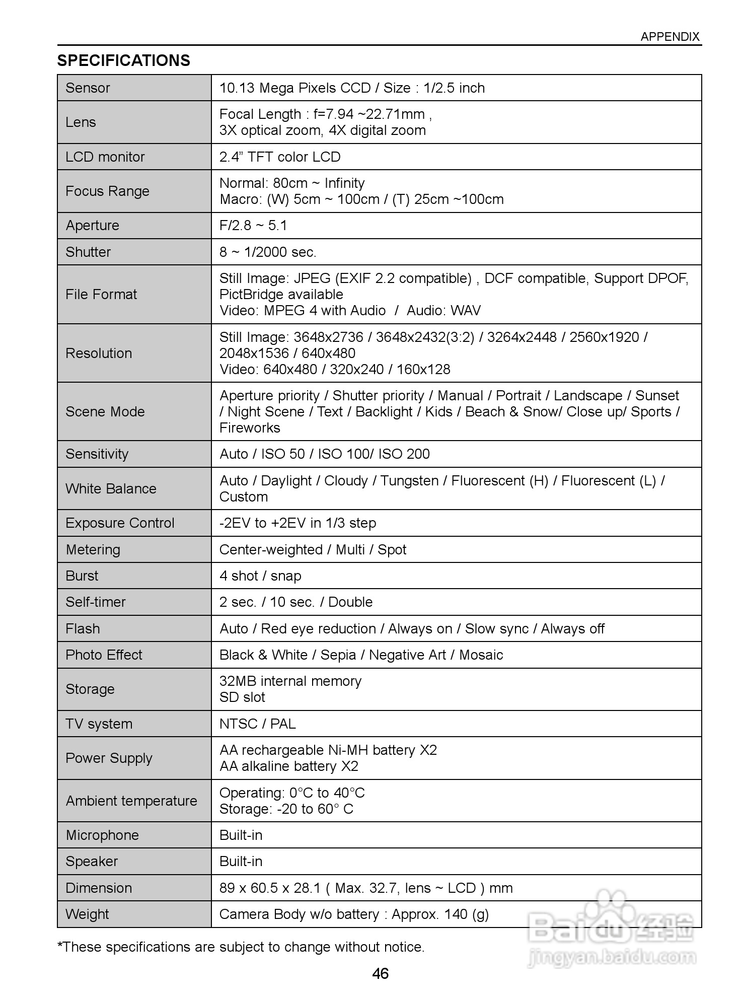 JENOPTIK JD 10.0z3 EasyShot数码相机说明书:[5]