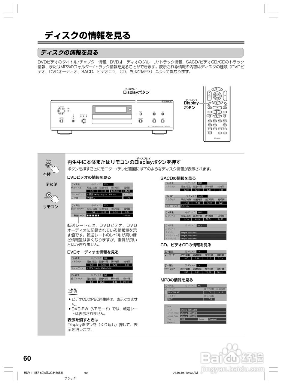 INTEGRA RDV-1.1 DVD兼容机使用说明书:[6]